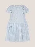 Monsoon Baby Anastasia Tulle Tiered Dress, Pale Blue