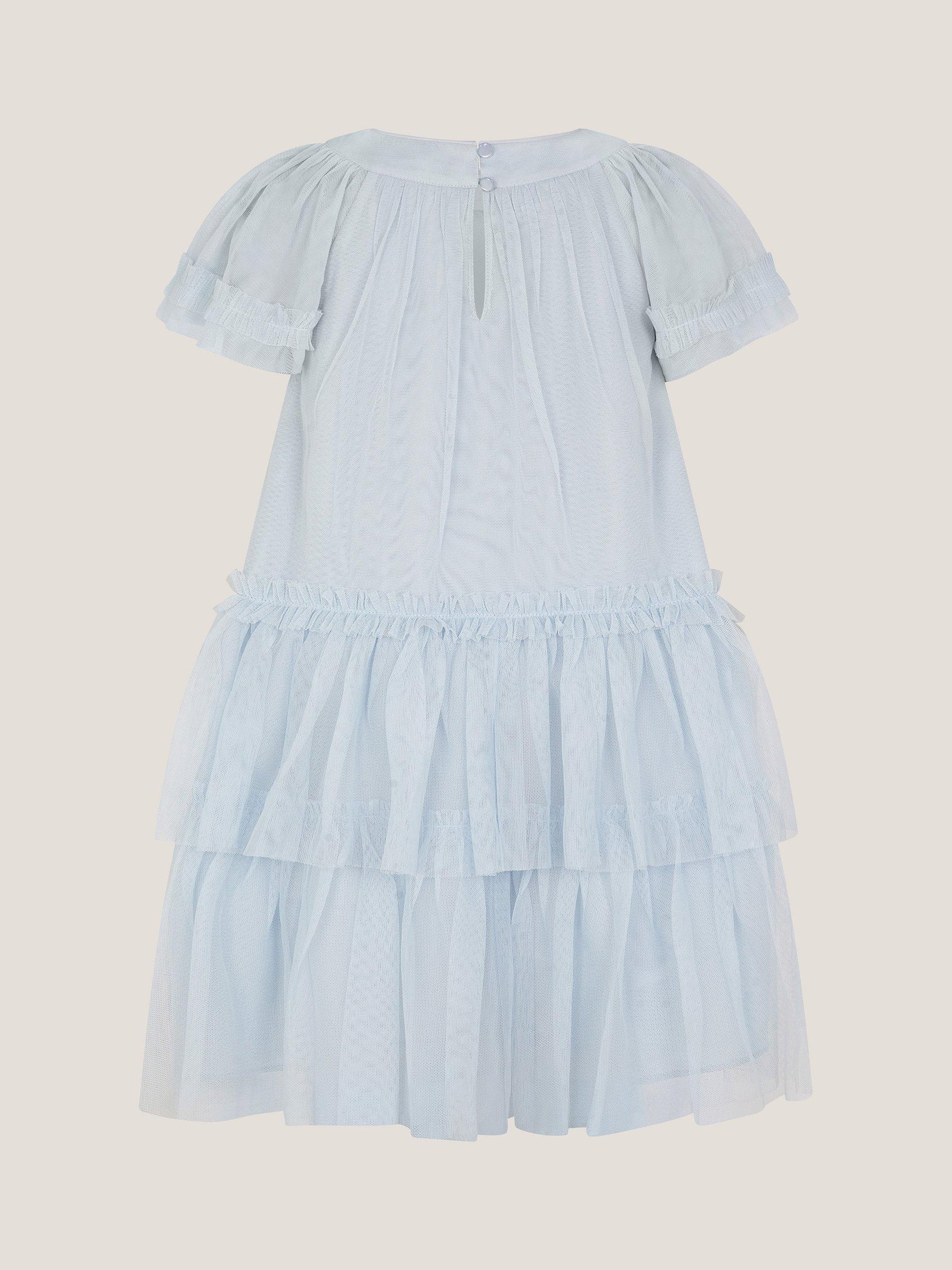princess polly baby blue dress Monsoon Baby Anastasia Tulle Tiered Dress, Pale Blue