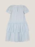 Monsoon Baby Anastasia Tulle Tiered Dress, Pale Blue