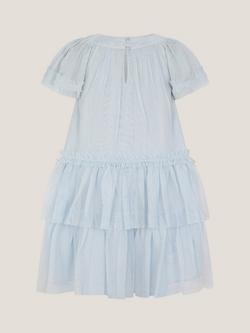 Monsoon Baby Anastasia Tulle Tiered Dress, Pale Blue - view 2, Pale Blue