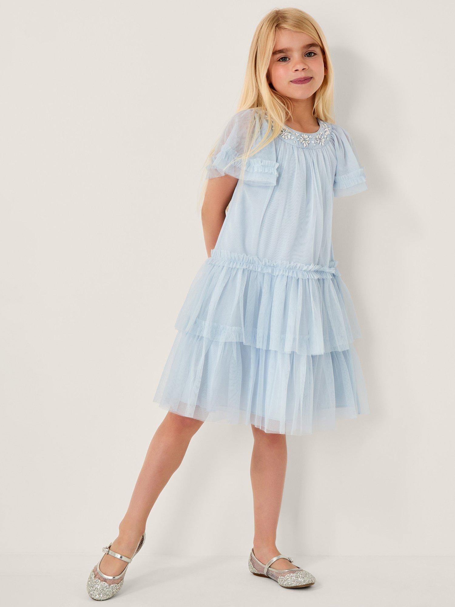 princess polly baby blue dress Wedding Dress Anastasia Silver Dress Everdeen Gown Crystal Embellished Fit  Flare Dress Lady Black Tie Light Blue main image 1