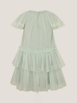 Monsoon Kids' Anastasia Embellished Tulle Party Dress, Blue - view 2, Blue