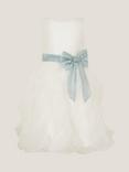 Monsoon Kids' Cancan Bow Ruffle Dress, Ivory