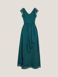 Monsoon Kids' Indi Asymmetric Frill Prom Dress, Teal