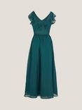 Monsoon Kids' Indi Asymmetric Frill Prom Dress, Teal