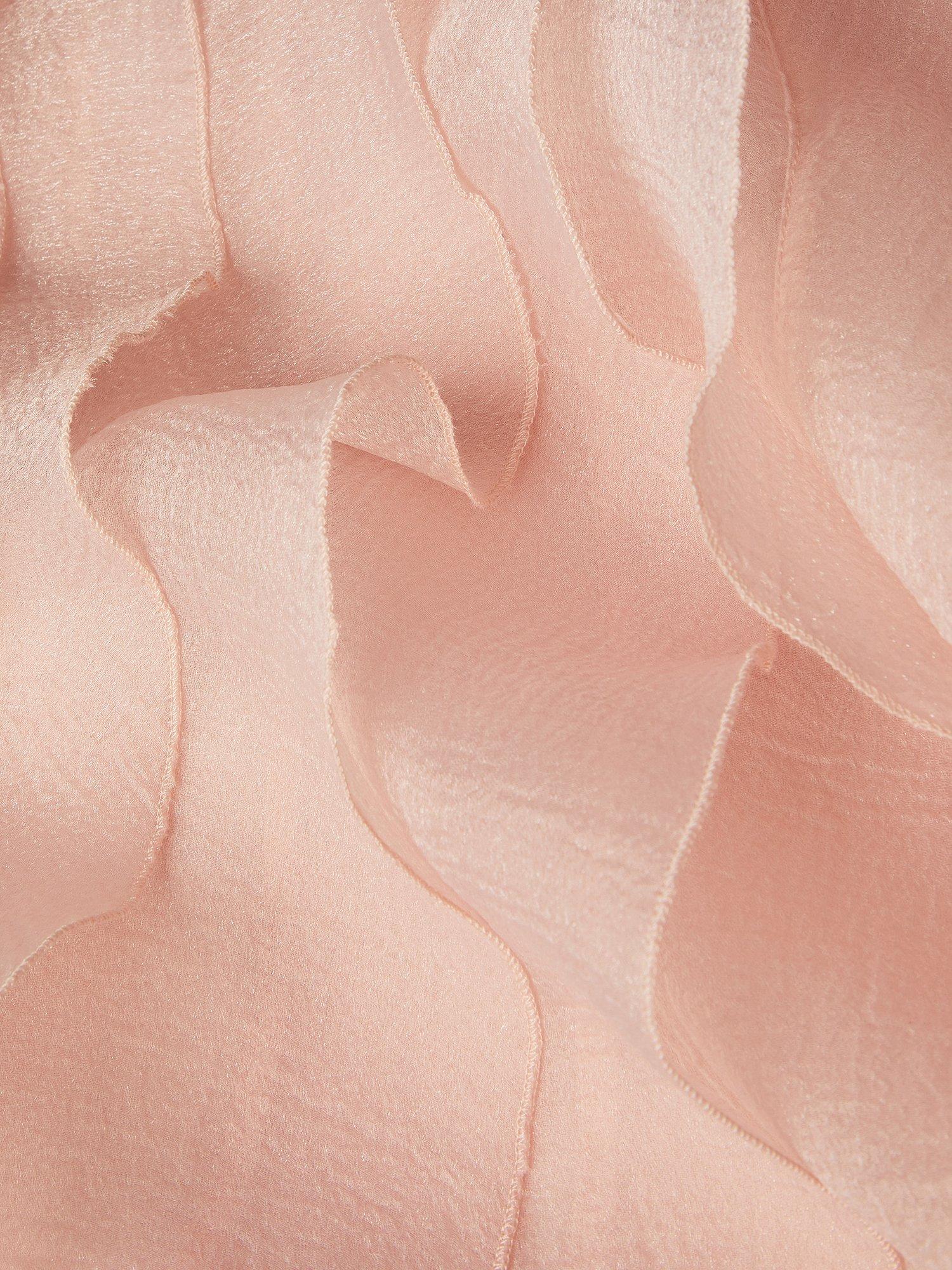 Product image 3 of 3, which shows Monsoon Kids' Sleeveless Sequin Ruffle Dress, Pink, 7 years