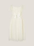 Monsoon Kids' Starla Short Sleeved Crochet Lace Dress, Ivory