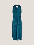 Monsoon Kids' Tia Halter Maxi Twist Prom Dress, Teal