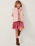 Monsoon Kids' Reversible Floral Quilted Gilet, Pink