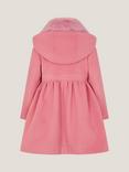 Monsoon Kids' Natalia Double Breasted Coat, Pink