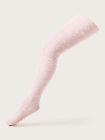 Monsoon Kids' Lace Butterfly Tights, Pink, Pink