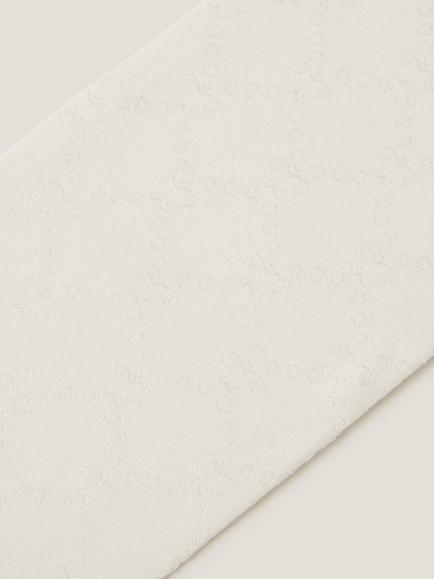 Monsoon Kids' Plush Diamond Tights, Ivory - view 2, Ivory