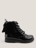 Monsoon Kids' Bow Patent Boots, Black