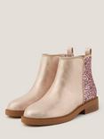 Monsoon Kids' Glitter Ankle Boots, Pink