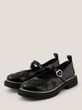 Monsoon Kids' Star Mary Jane Flat Shoes, Black