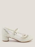Monsoon Kids' Annabelle Heeled Shoes, Ivory