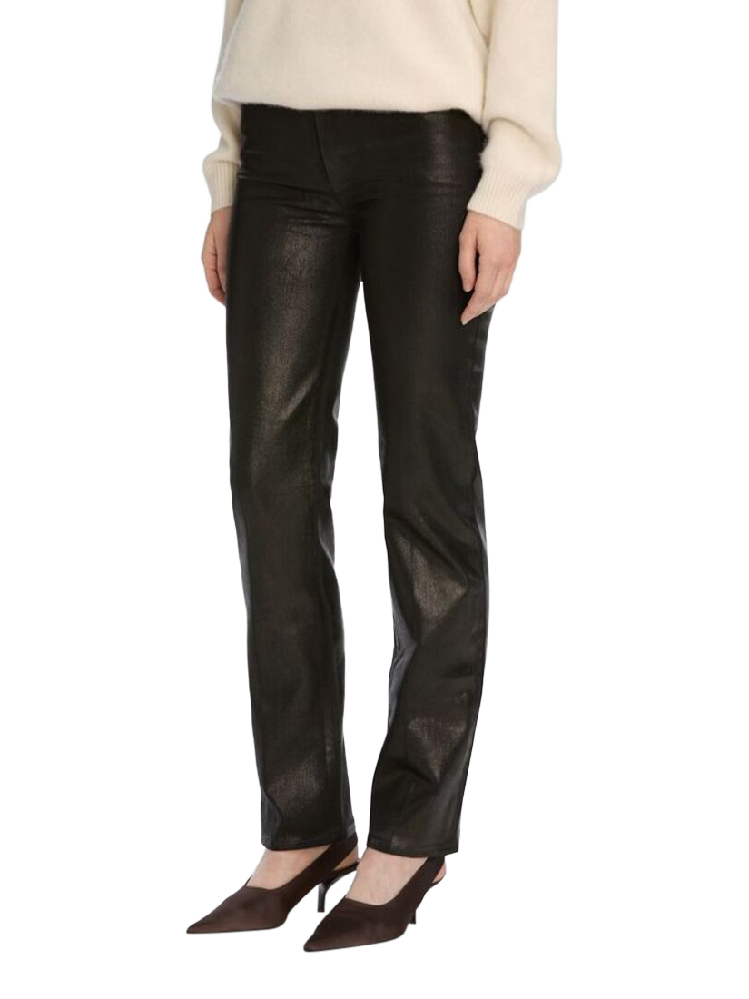 Product image 2 of 4, which shows FRAME Le Sleek Straight Jeans, Black, 27