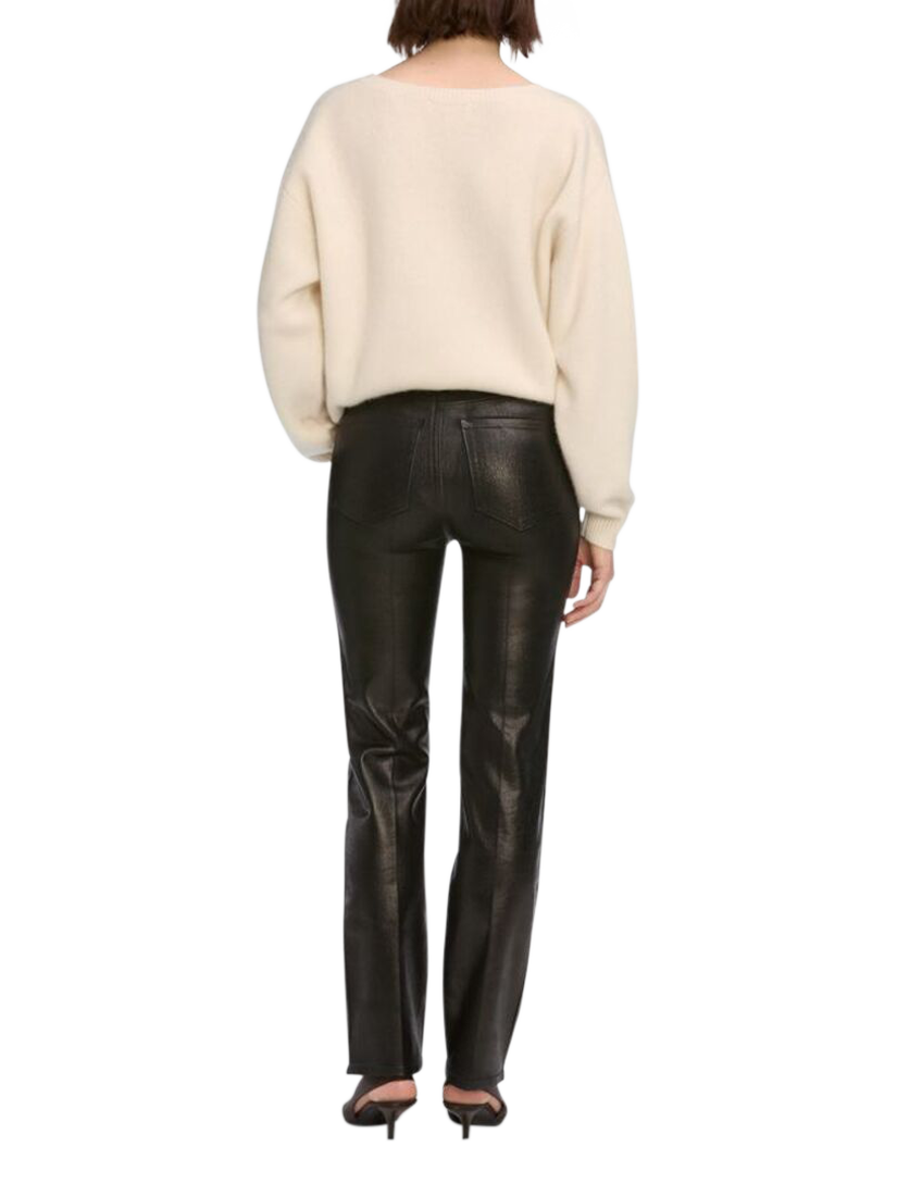 Product image 3 of 4, which shows FRAME Le Sleek Straight Jeans, Black, 27