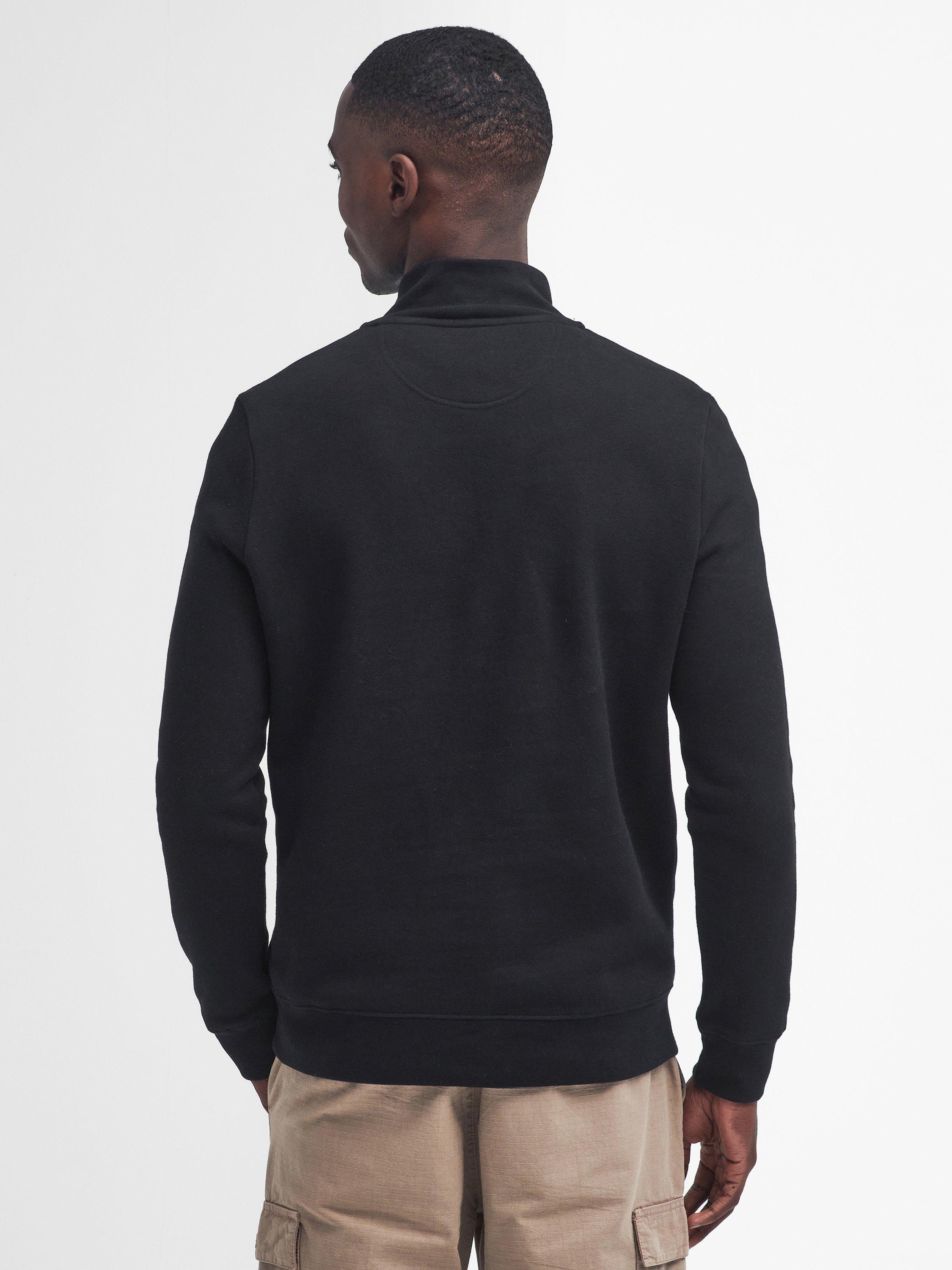 Product image 4 of 6, which shows Barbour international Essential Half Zip Cotton Blend Jumper, Black, S