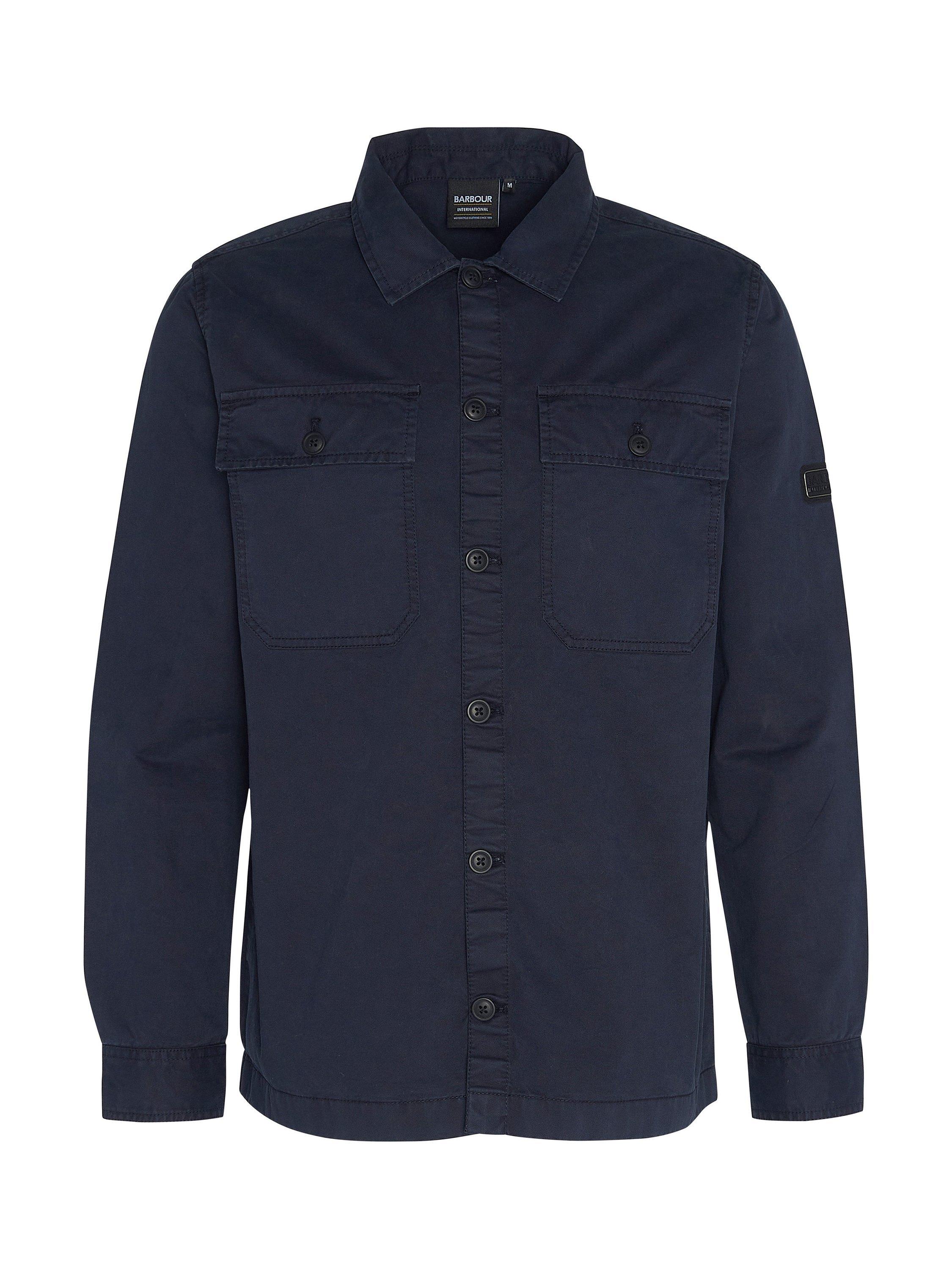 Product image 2 of 6, which shows Barbour International Arlo Patch Pocket Overshirt, Navy, L