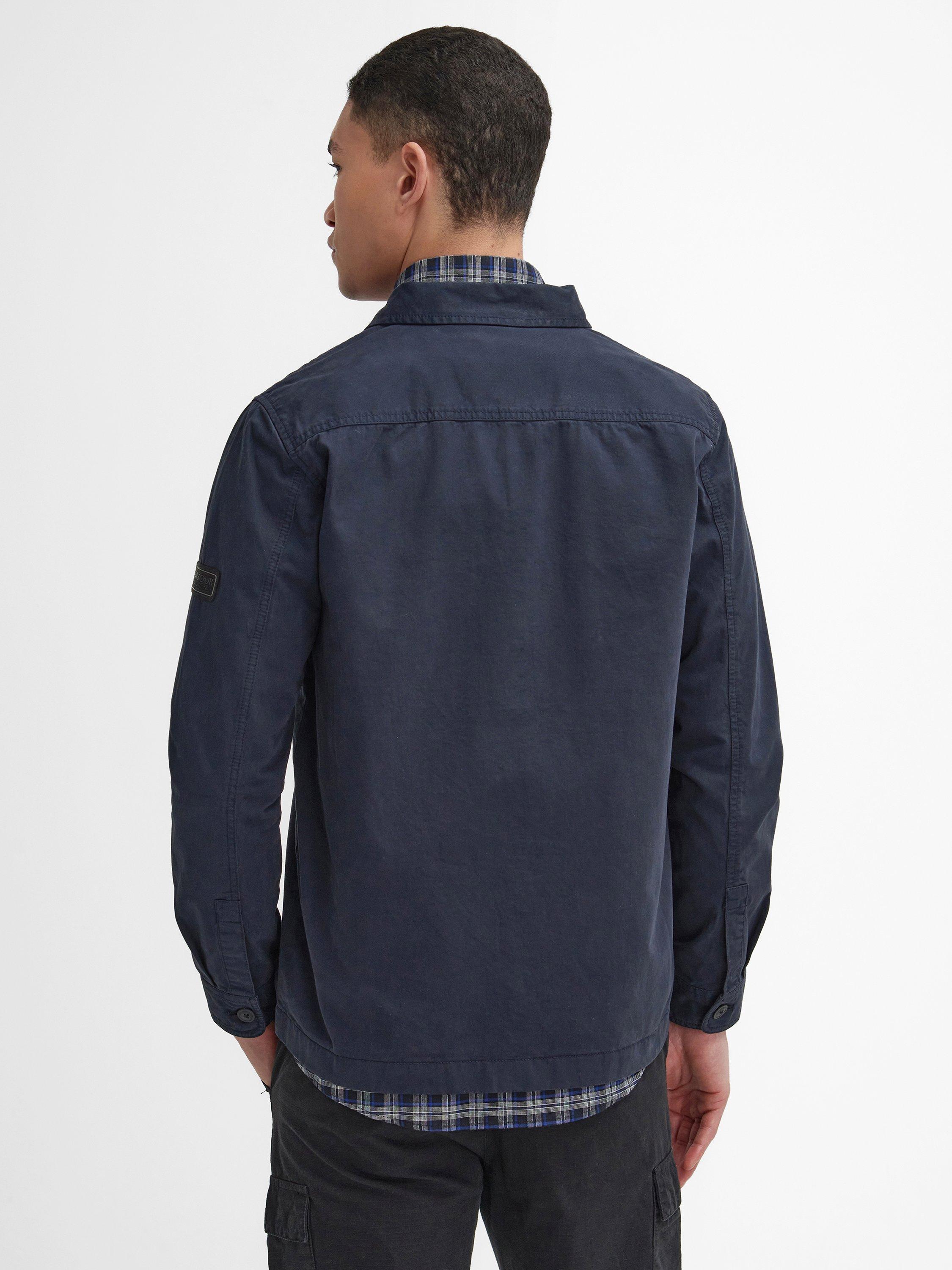 Product image 4 of 6, which shows Barbour International Arlo Patch Pocket Overshirt, Navy, L