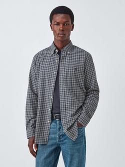 Ralph Lauren Cotton Check Long Sleeve Collar Shirt, Tide Pool Blue Hthr