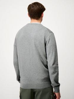 Crew Clothing Organic Cotton V-Neck Jumper - view 2, Marl Grey