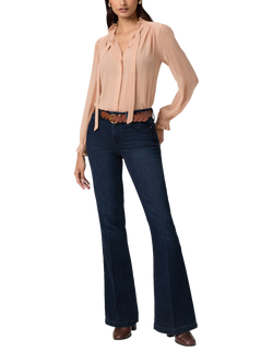 PAIGE Genevieve Flared Jeans, Dark Blue, Dark Blue