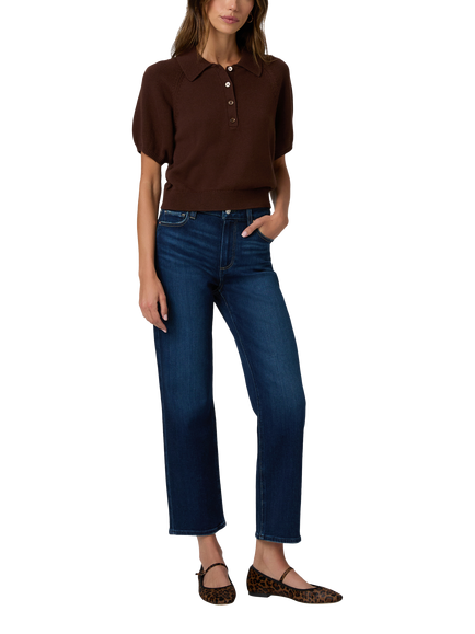 PAIGE Mason Mid Rise Straight Ankle Grazer Jeans, Overdrive, Overdrive