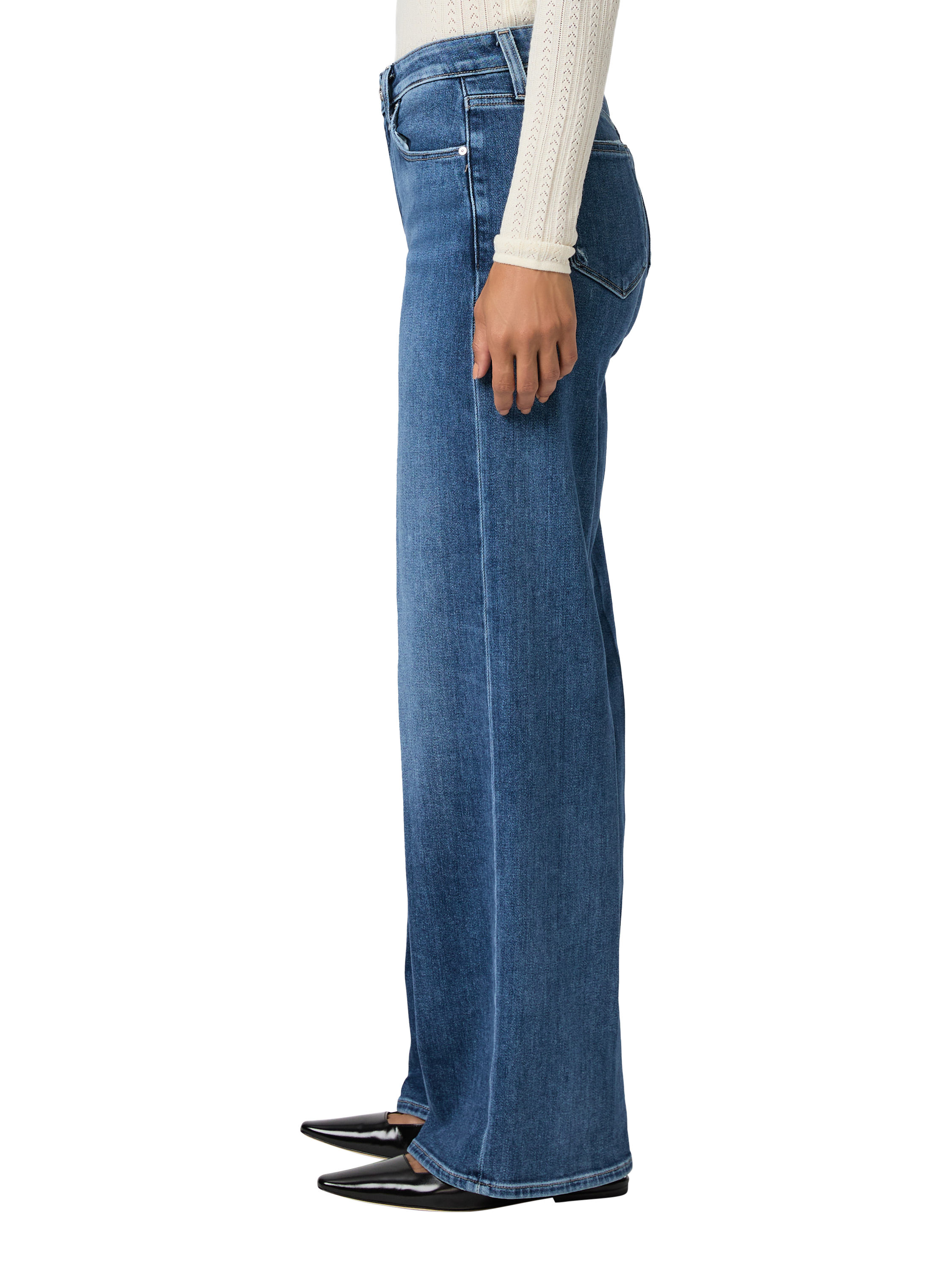 Product image 3 of 4, which shows PAIGE Tatum Mid Rise Slim Jeans, Bookshelf, 27