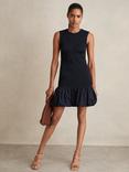 Reiss Belinda Shirred Mini Dress, Navy