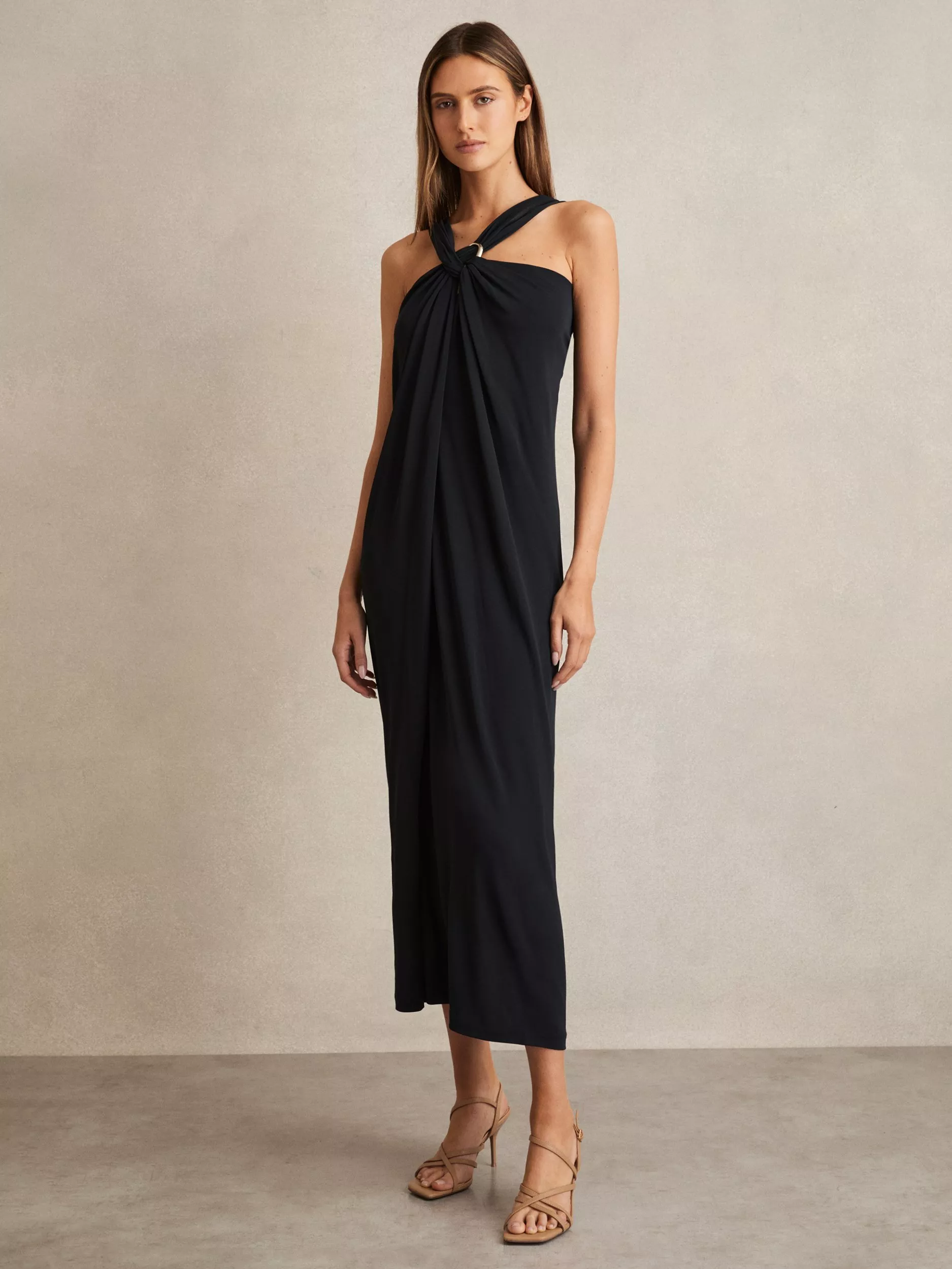 【海外限定】REISSドレス☆Eliza Trim Detail Jersey Midi Dress 010039669