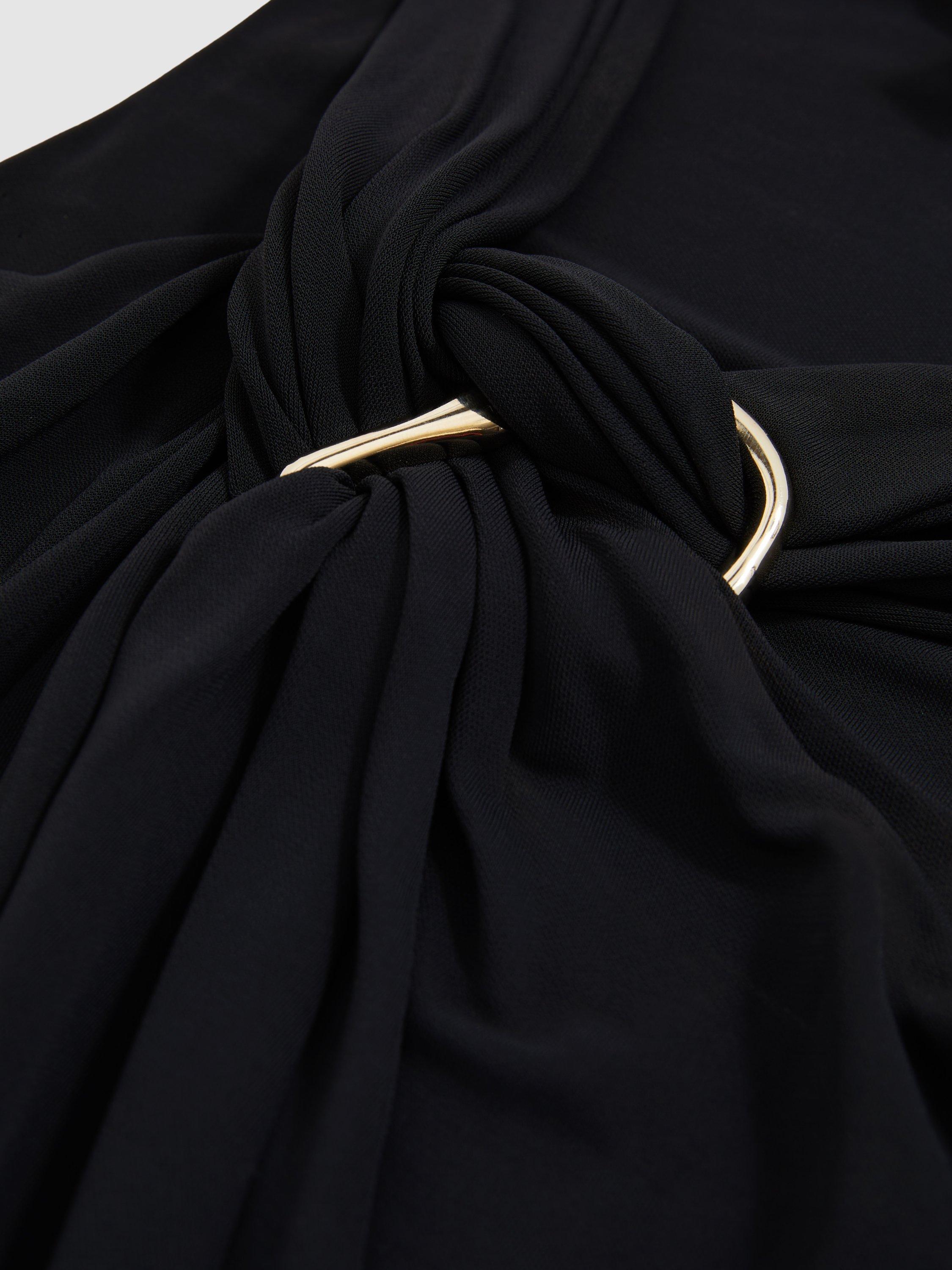 【海外限定】REISSドレス☆Eliza Trim Detail Jersey Midi Dress Reiss Eliza Trim Detail Jersey Midi Dress, Navy