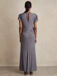 Reiss Helia Ruched Sleeve Jersey Dress, Grey