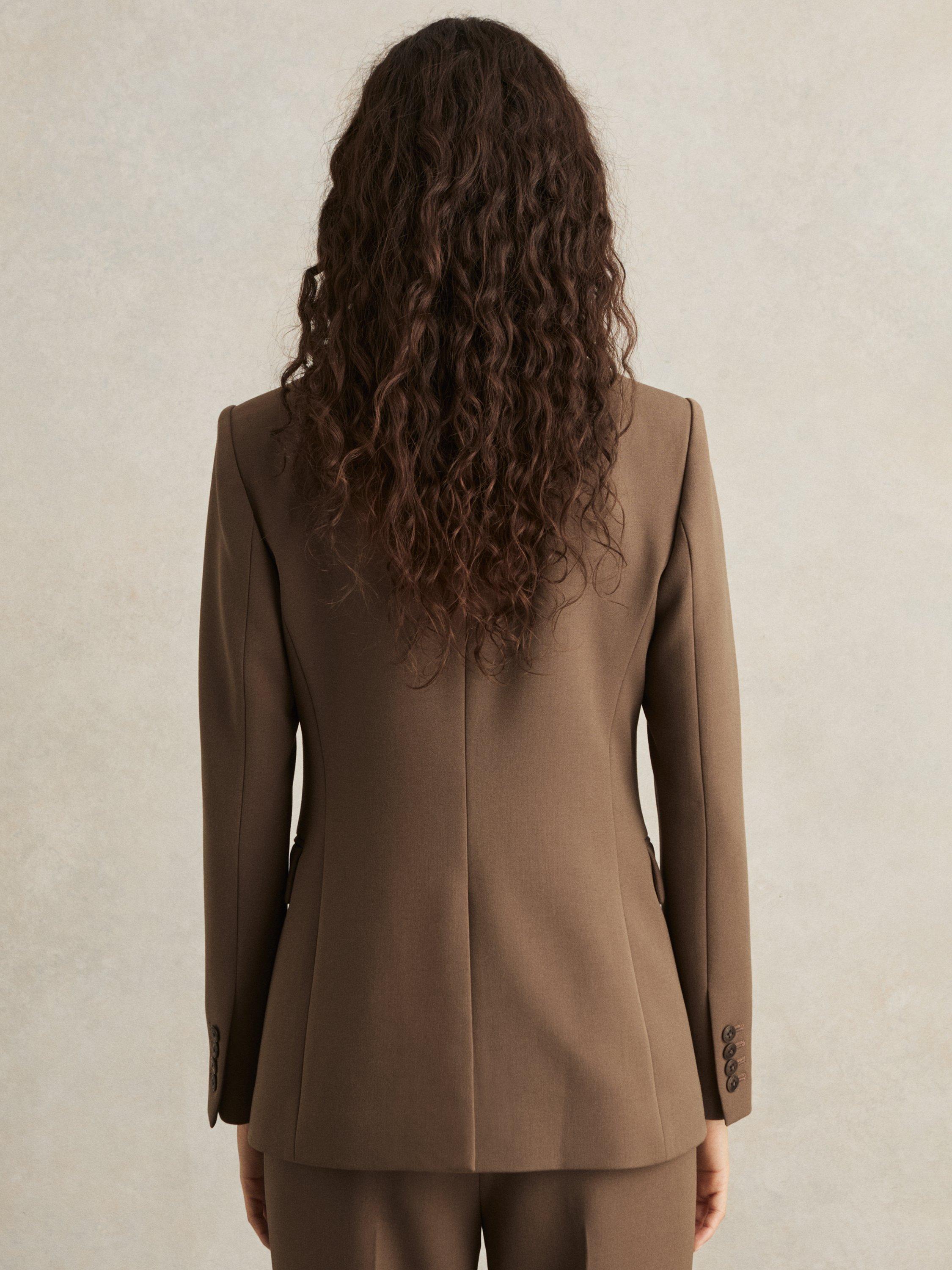 Product image 5 of 5, which shows Reiss Gabi Single Breasted Blazer, Mink Neutral, 6