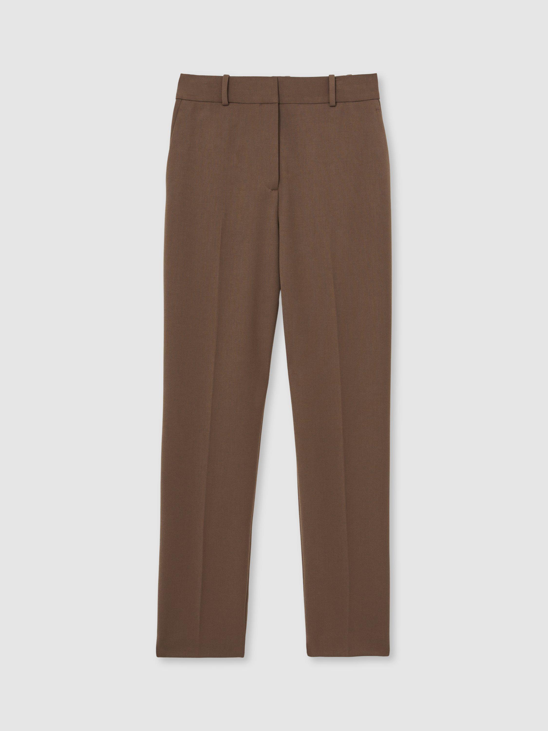 Product image 3 of 5, which shows Reiss Gabi Slim Fit Tailored Trousers, Mink Neutral, 6