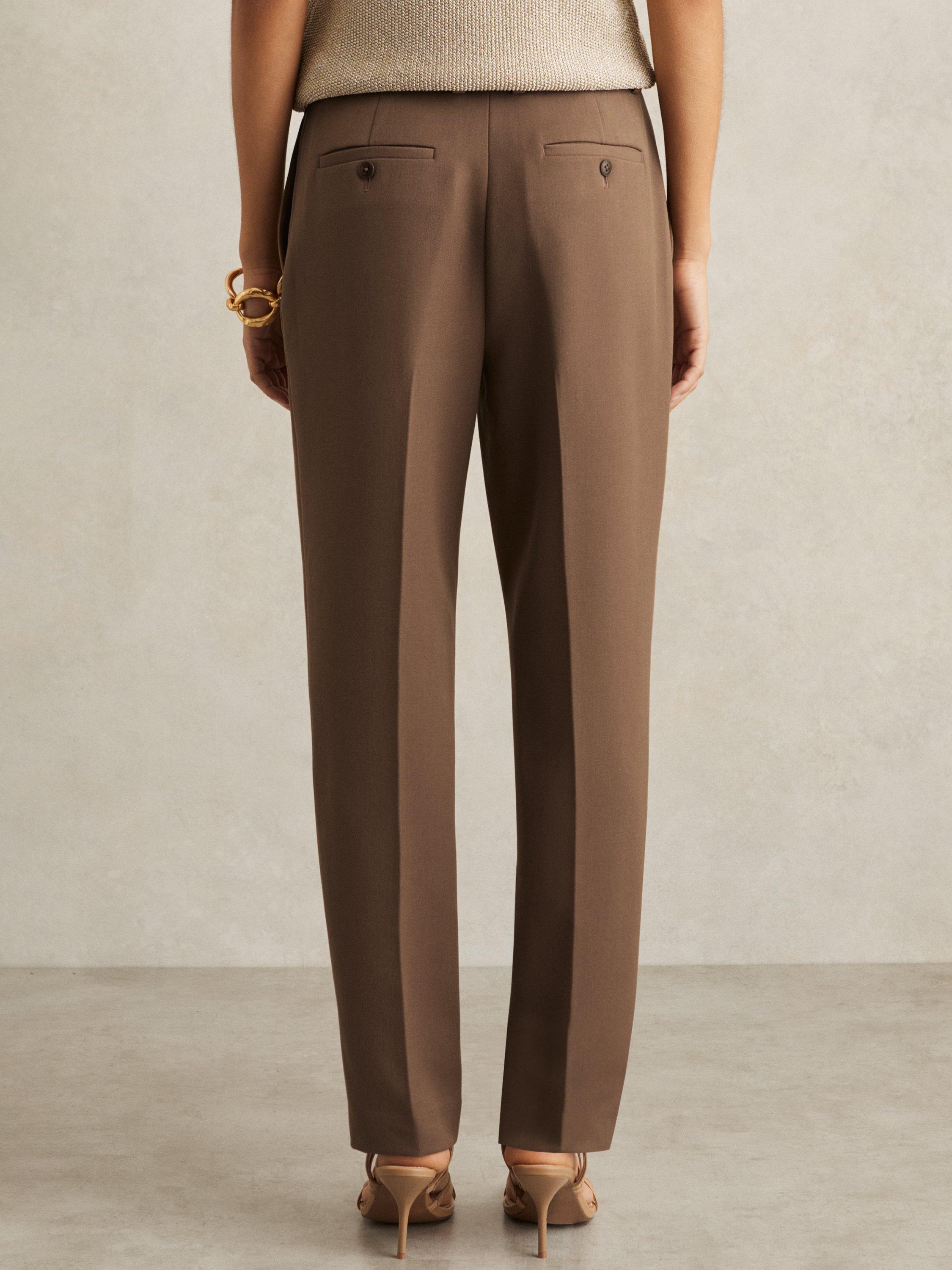 Product image 5 of 5, which shows Reiss Gabi Slim Fit Tailored Trousers, Mink Neutral, 6