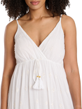 South Beach Sequin Detail Cami V-Neck Maxi Dress, White