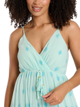South Beach Sequin Detail Cami V-Neck Maxi Dress, Mint