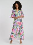 South Beach Floral Wrap Maxi Dress, Multi