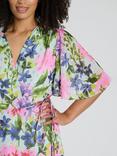 South Beach Floral Wrap Maxi Dress, Multi