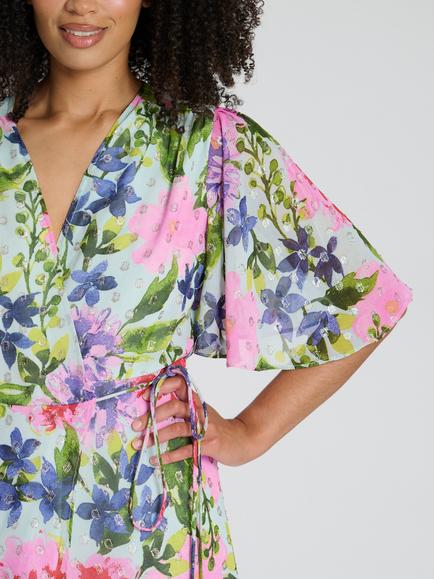 South Beach Floral Wrap Maxi Dress, Multi - view 2, Multi