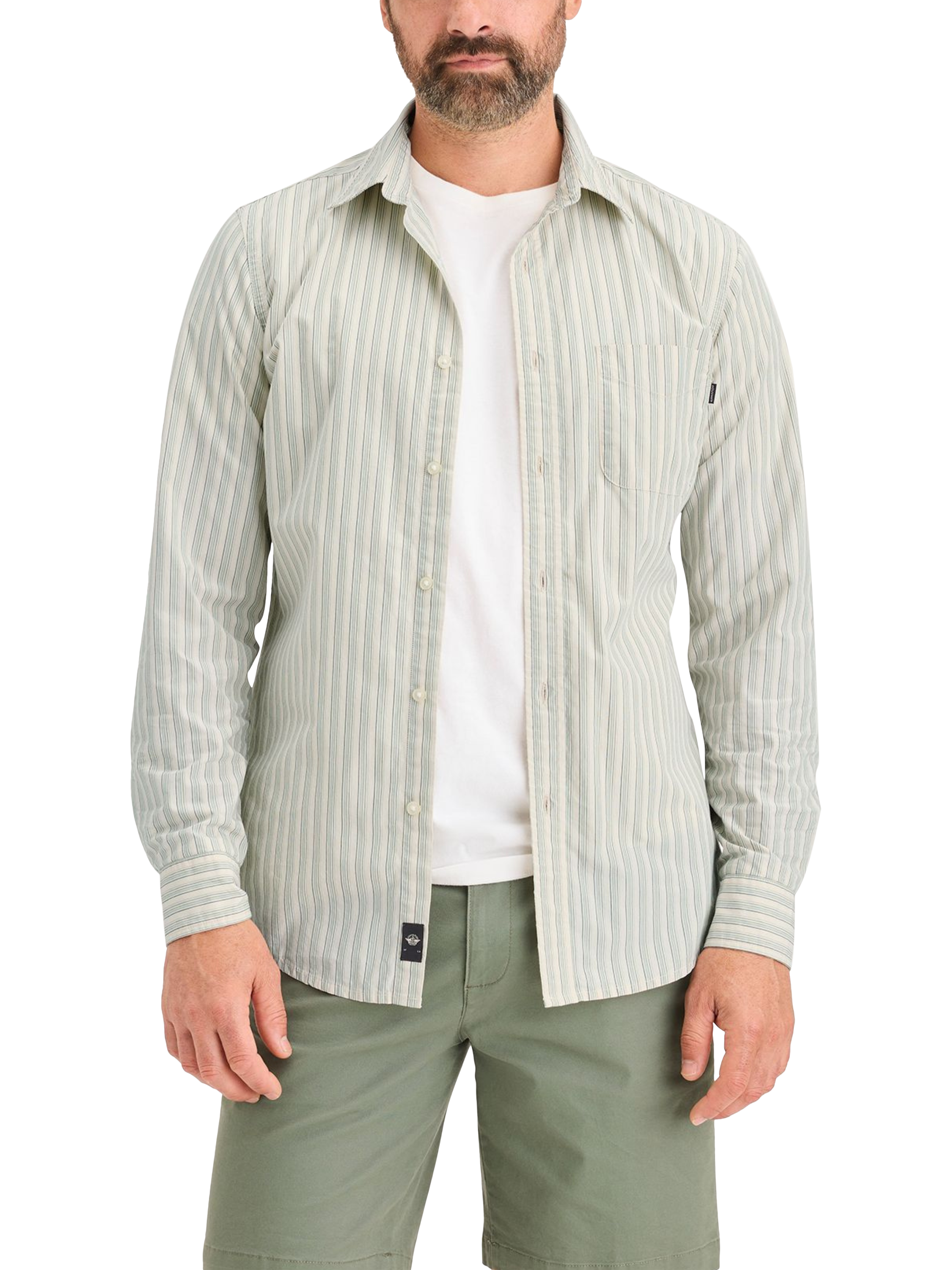 Product image 1 of 2, which shows Dockers Slim Fit Icon Button Up Shirt, Buttercream, L