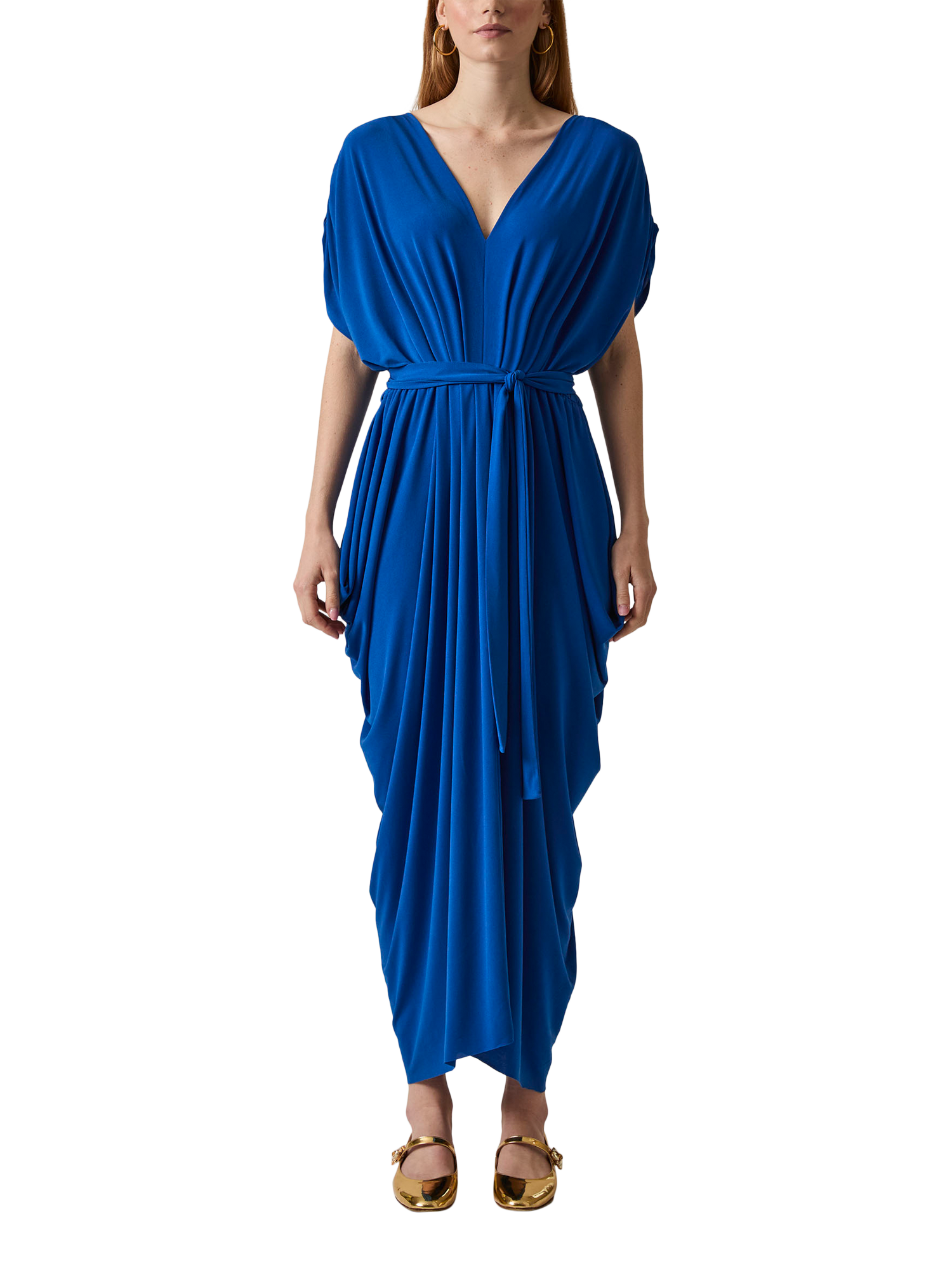 Product image 1 of 11, which shows DrapedMaxiRoyalDress BLRO 8