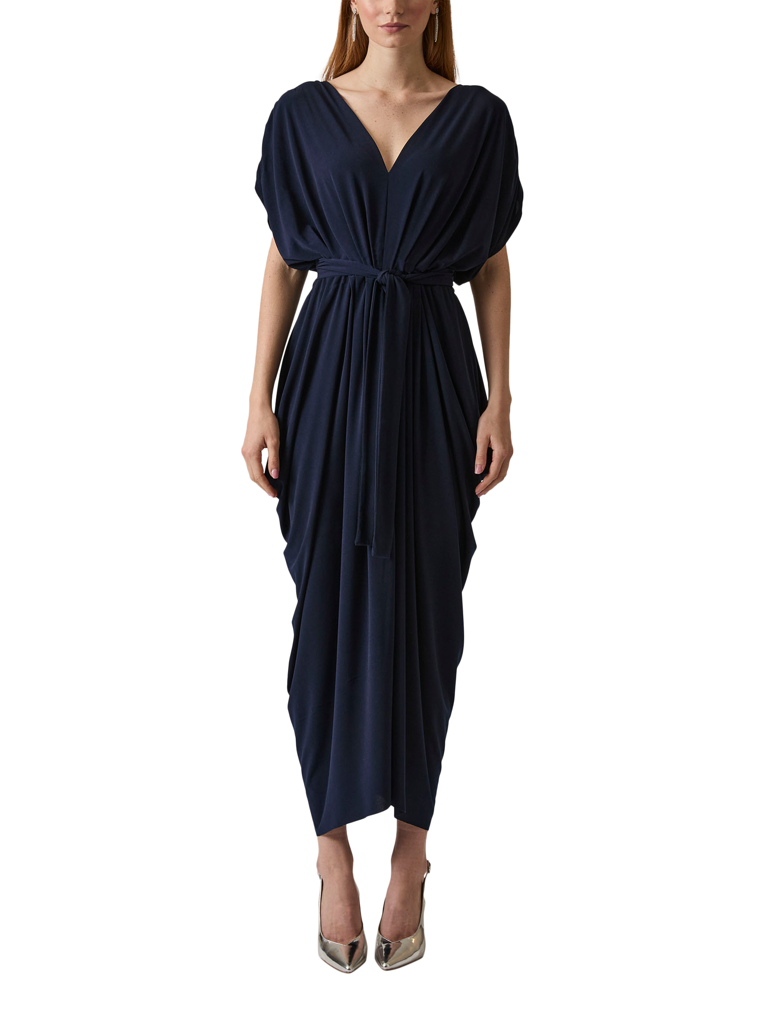 Product image 1 of 6, which shows James Lakeland Draped Maxi Dress, Navy, 8