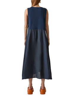 James Lakeland Pure Linen Maxi Dress - view 2, Navy