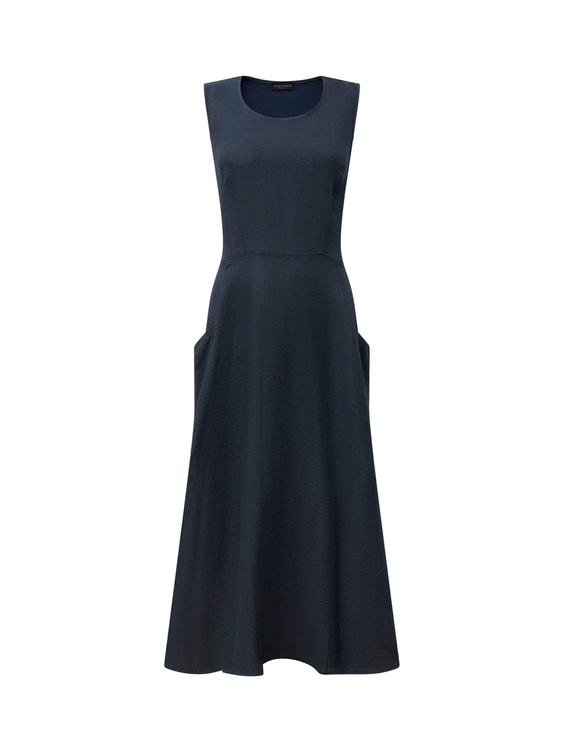 Product image 6 of 6, which shows James Lakeland Pure Linen Maxi Dress, Navy, 8
