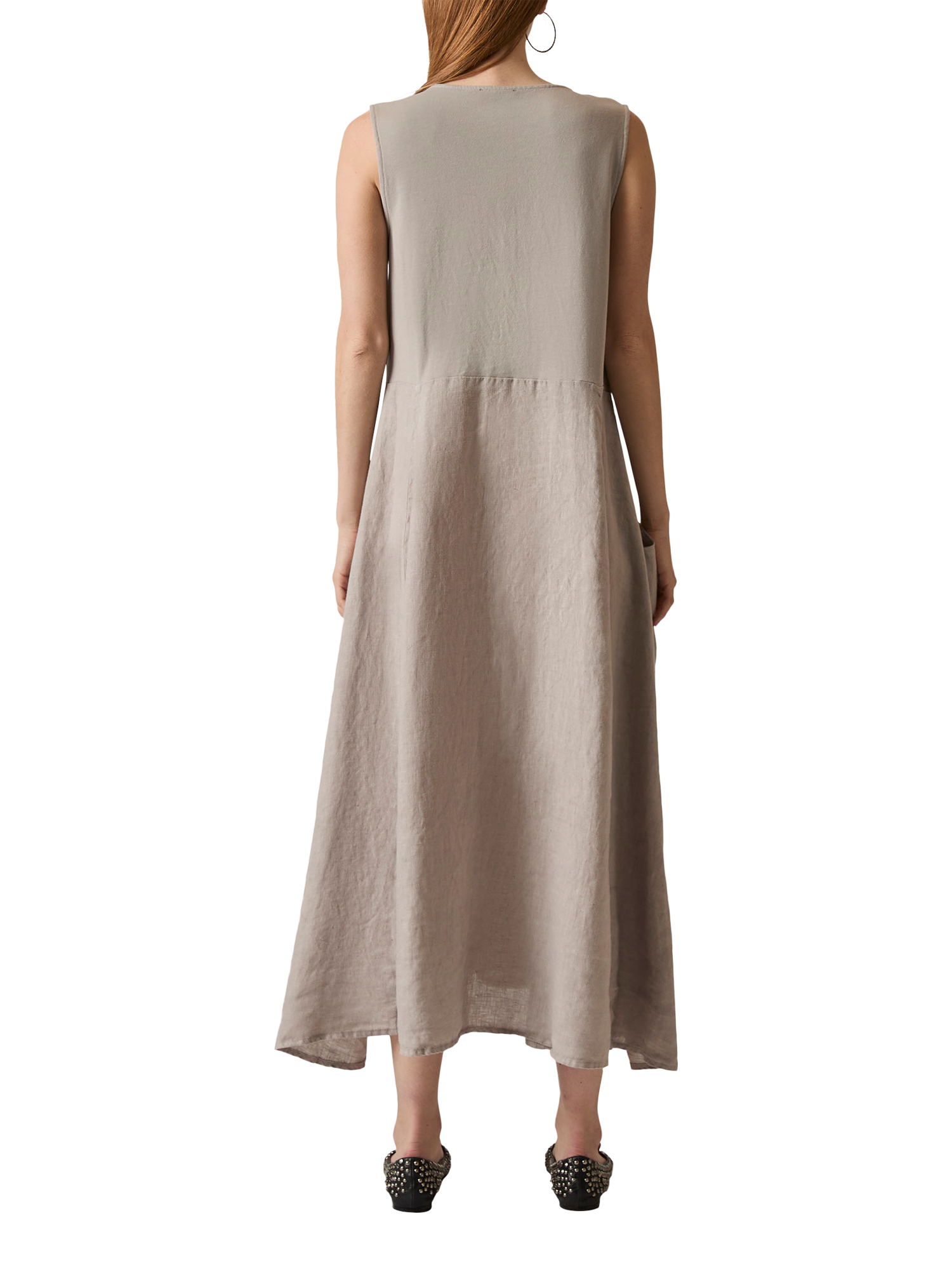 Product image 2 of 5, which shows James Lakeland Pure Linen Maxi Dress, Taupe, 8