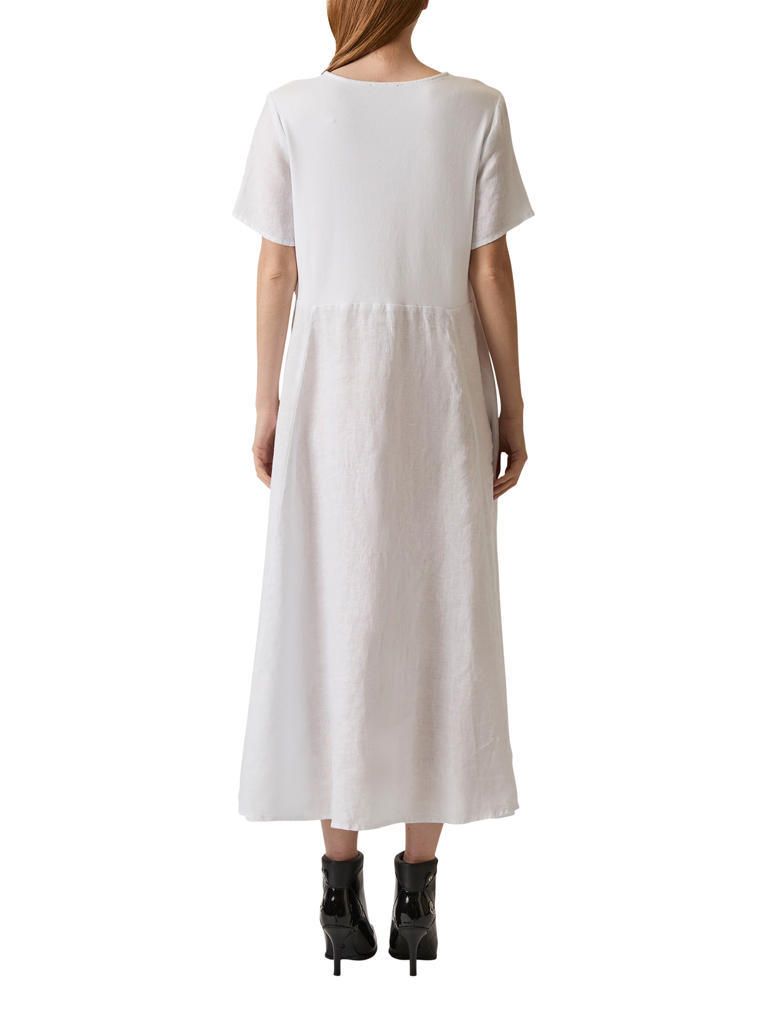 Product image 2 of 6, which shows James Lakeland Pocket Pure Linen Dress, White, 8