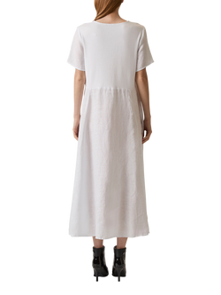 James Lakeland Pocket Pure Linen Dress, White - view 2, White